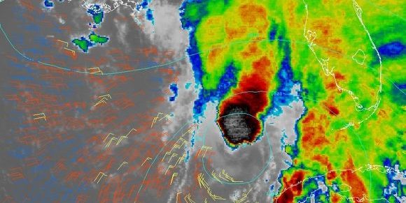 La tormenta tropical Barry ocasionó lluvias en Cuba. Imagen: Cooperative Institute for Meteorological Satellite Studies. La tormenta tropical Barry ocasionó lluvias en Cuba. Imagen: Cooperative Institute for Meteorological Satellite Studies.