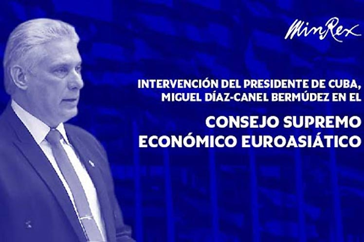 Miguel Díaz-Canel, participará hoy de manera virtual en la reunión del Consejo Supremo Económico Euroasiático Miguel Díaz-Canel, participará hoy de manera virtual en la reunión del Consejo Supremo Económico Euroasiático