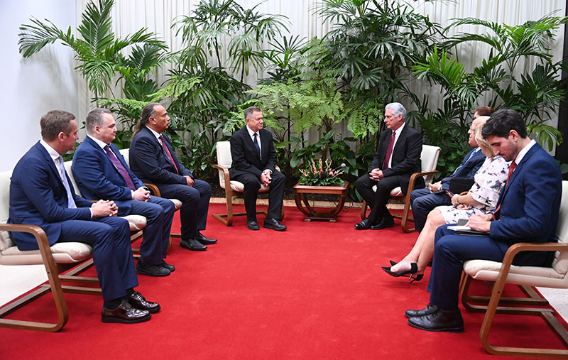 Serguei Glaziev y Miguel Díaz-Canel Bermúdez