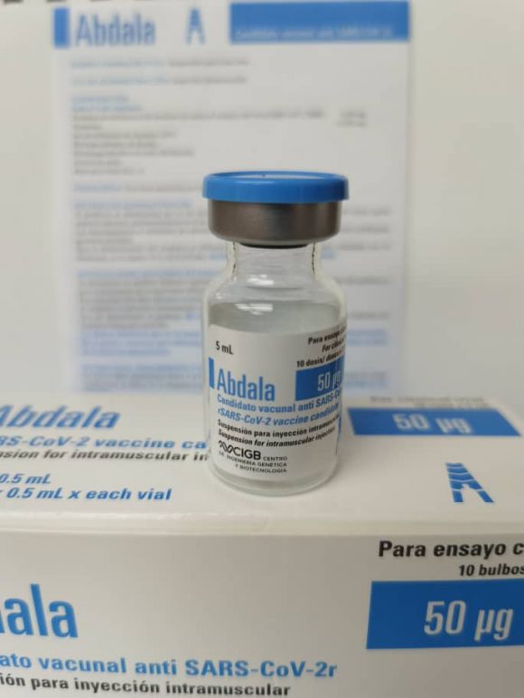 Candidato vacunal Abdala. Candidato vacunal Abdala.