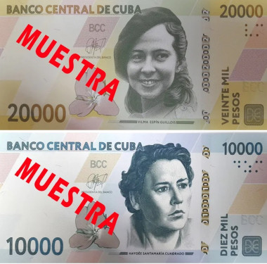 Nuevos billetes de 10 000 y 20 000