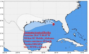 Bertha: segunda tormenta tropical de la temporada